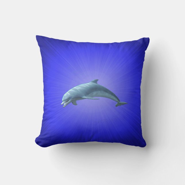 Polyester Throw Cushion 16 x 16-inch dolfijn Kussen (Voorkant)