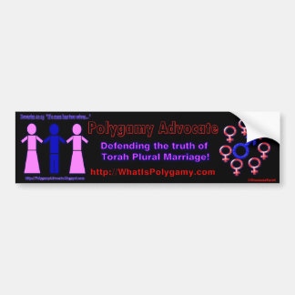 Polygamie Advocate bumpersticker