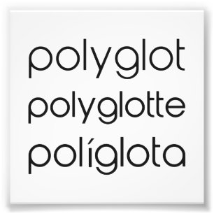 Polyglot Polyglotte Polyglota Multiple Languages Foto Afdruk