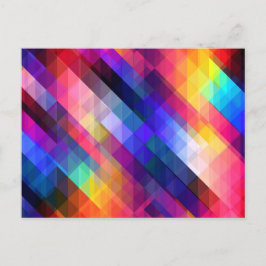 Polygon abstract colorful pattern briefkaart