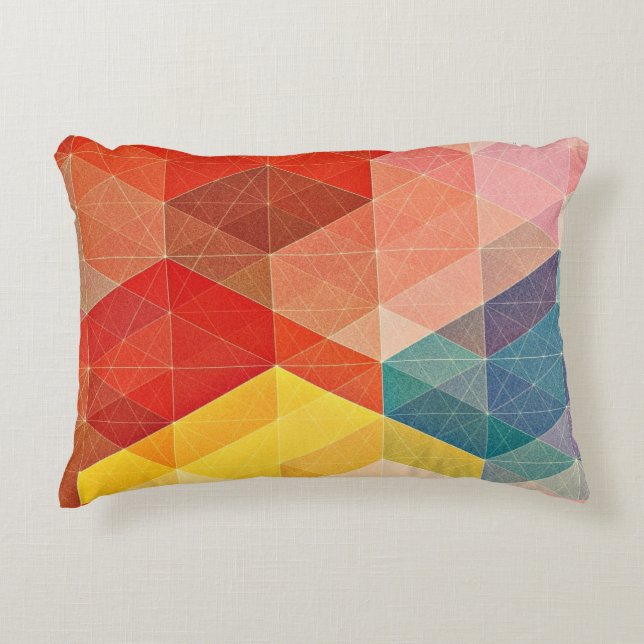 Polygon Abstract Decoratief Kussen (Voorkant)