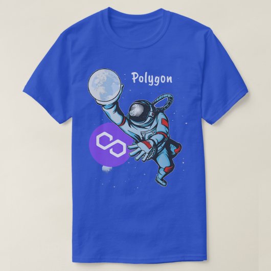 Polygon MATIC Space Man Astronaut Dunk Crypto Cryp T-shirt (Design voorkant)