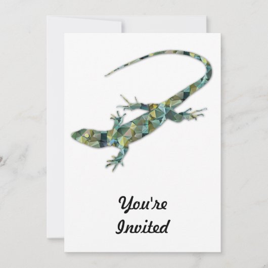 Polygon Mosaic Green Lizard Kaart (Voorkant)