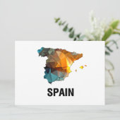 Polygon Mosaic Map of Spain Kaart (Staand voorkant)