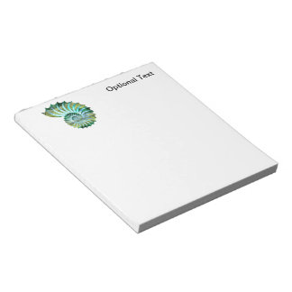Polygon Mosaic Nautilus Shell Blue & Green Notitieblok