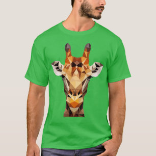 Polygonaal Giraffe Afrikaanse dierentuin met zoogd T-shirt