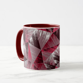 Polygonaal grunge patroon met driehoeken. mok
