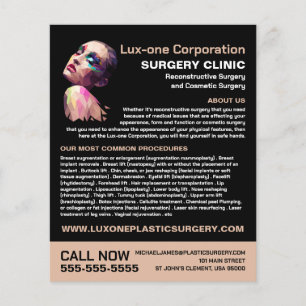 Polygonaal ontwerp, plastische chirurgie, plastisc flyer