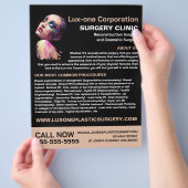 Polygonaal ontwerp, plastische chirurgie, plastisc flyer (Hand)