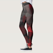 Polygonaal, zwart en rood leggings (Links)