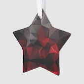 Polygonaal, zwart en rood ornament (voorkant)