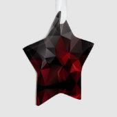 Polygonaal, zwart en rood ornament (voorkant)