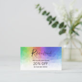 Polygonal Arc-en-ciel coloré moderne - Carte de re (Debout devant)