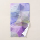 Polygonal géométrique violet violet bleu pixel car (Serviette à main)