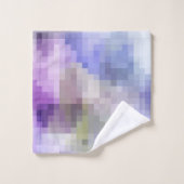 Polygonal géométrique violet violet bleu pixel car (Gant de toilette)