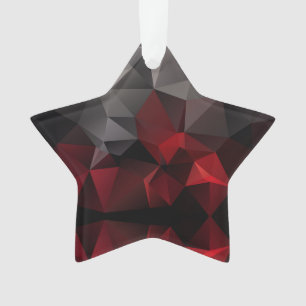 Polygonal, noir et rouge