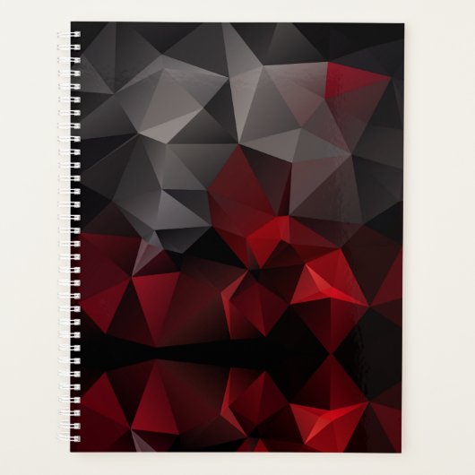 Polygonal, noir et rouge (Devant)