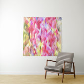 Polygonale digitale, roze abstracte vintage. wandkleed (In Situ (horizontaal))