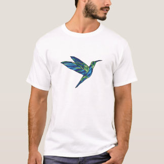 Polygonale Hummingvogel T-shirt