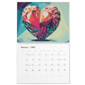 Polygonale kunst kalender (Feb 2026)