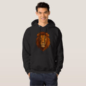 Polygonale leeuwenkop – geometrisch vermogensontwe hoodie (Voorkant volledig)