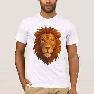 Polygonale leeuwenkop – geometrisch vermogensontwe t-shirt