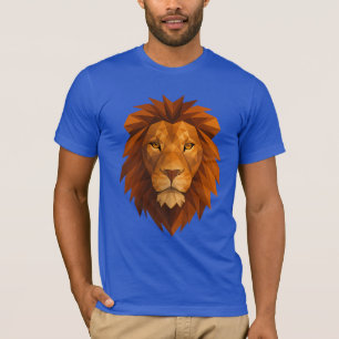 Polygonale leeuwenkop – geometrisch vermogensontwe t-shirt