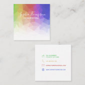 Polygone arc-en-ciel coloré moderne - Carte de vis (Devant / Derrière)