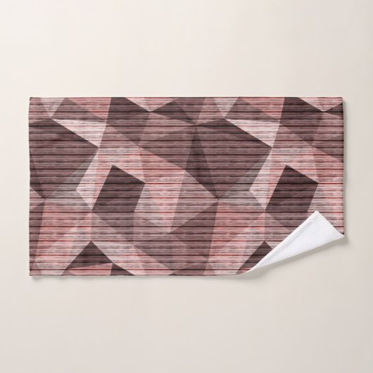 Polygone de texture beige et brune (Serviette à main)