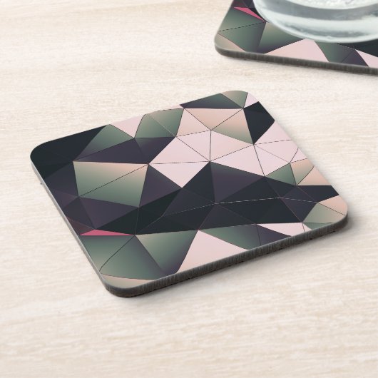 Polygons multicolores modernes Dessous de verre du (Côté gauche)