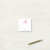 Polygoon Dog Argentinië Roze Post-it® Notes (Op bureau)