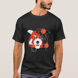 Polygoon Rode Panda Minimaal T-shirt