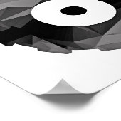 Polygoonmozaïekgroene en gele tractor poster (Hoek)