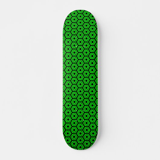 Polygoons v1 - zwart en groen skateboard (Voorkant)