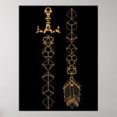 Polyhedral Dice Sword en Arrow Tabletop RPG Poster (Voorkant)