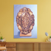 Polylobed elliptisch reliquair canvas afdruk (Insitu (Woonkamer))