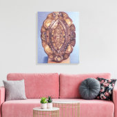 Polylobed elliptisch reliquair canvas afdruk (Insitu (Woonkamer))