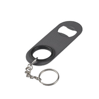 Polymeer van zwarte en grijze koolstofvezel mini flessenopener