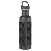 Polymeer van zwarte en grijze koolstofvezel waterfles  (Achterkant)