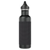 Polymeer van zwarte en grijze koolstofvezel waterfles  (Rechts)