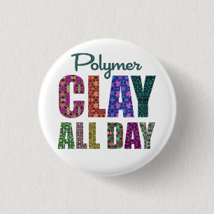 Polymer Klei De Helaas Dag Ronde Button 3,2 Cm