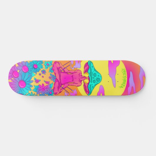 Polymorf Hippie-paddenstoel Skateboard (Horizontaal)