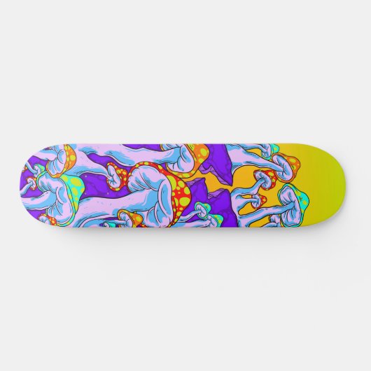 Polymorph Psychedelic Mushroom Mountain Skateboard (Horizontaal)