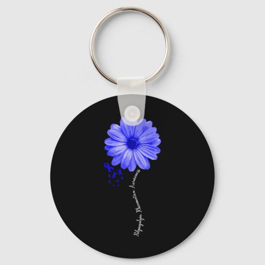 Polymyalgia rheumatica awareness warrior sleutelhanger (Voorkant)