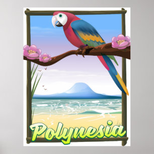 Polynesia Beach-reisposter Poster