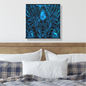 Polynesiaans patroonontwerp canvas afdruk (Insitu (Slaapkamer))