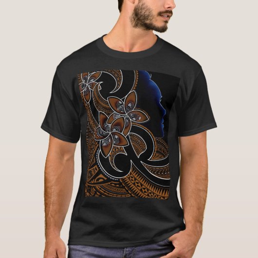 Polynesiaans tribaal design-shirt t-shirt (Voorkant)