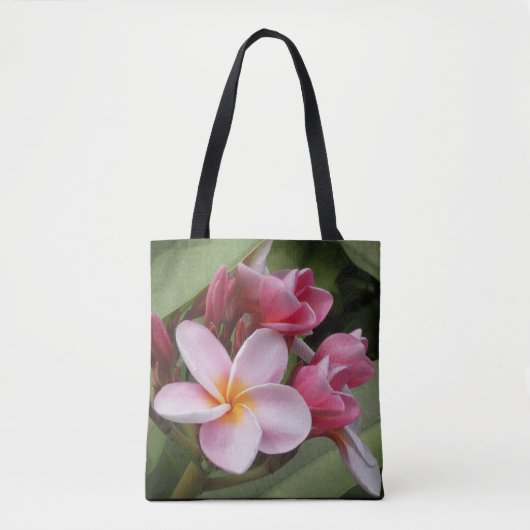Polynesiaanse Plumeria-Canvas tas (Voorkant)