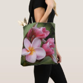Polynesiaanse Plumeria-Canvas tas (Dichtbij)