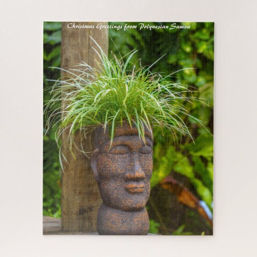 Polynesiaanse Samoa. Kerstgroeten Legpuzzel (Verticaal)
